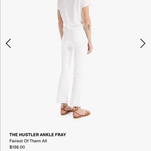 The Hustler Ankle Fray White